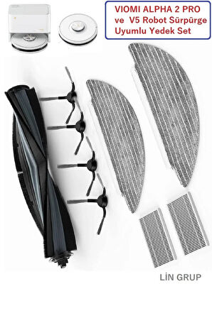 VIOMI Alpha 2 Pro - V5 Modelleri ile Uyumlu Yedek Paspas Fırça Filtre