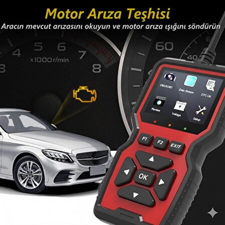 NewOrg V519 OBDII Araç Arıza Kodu Silme Okuma 1996 sonrası tüm OBD II Arabalarla uyumlu Motor Arıza Kodu Silme 2026 Yeni Versiyon