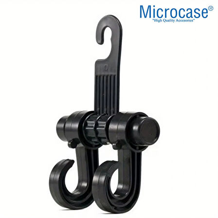 Microcase Oto Koltuk Arkası 2 Başlı Yük Eşya Taşıma Askı Aparatı - AL5238