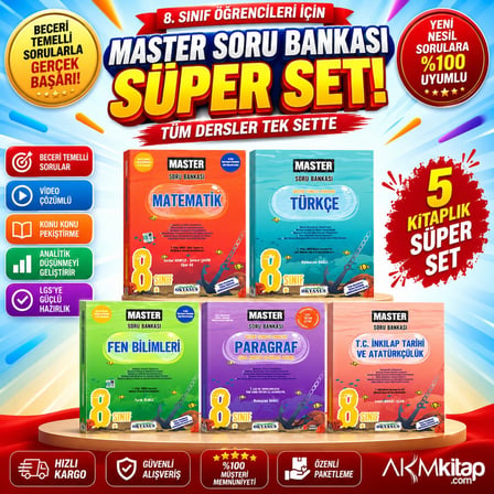 Okyanus Yayınları 8. Sınıf Master Serisi Soru Bankası Seti 5 Kitap