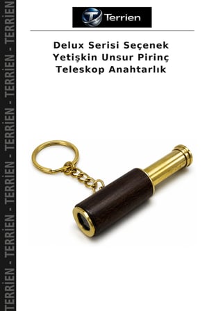Delux Serisi Seçenek Yetişkin Unsur Pirinç Teleskop Anahtarlık