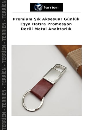 Premium Şık Aksesuar Günlük Eşya Hatıra Promosyon Derili Metal Anahtarlık