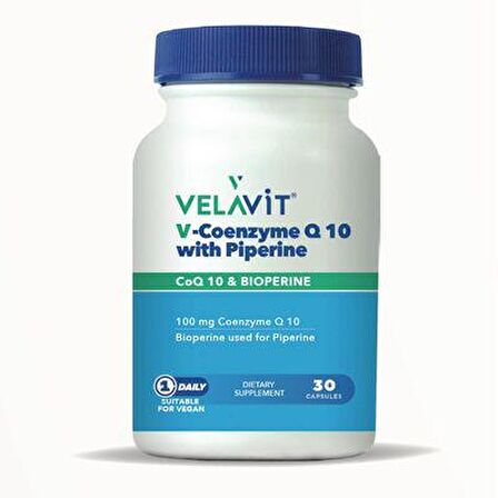 Velavit Coenzyme Q10 With Piperine 30 Kapsül