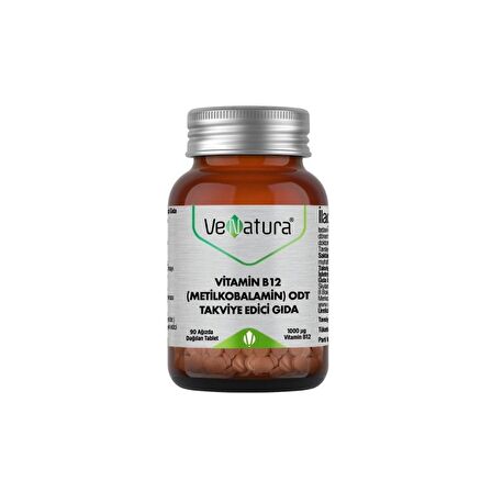 Vitamin B12 (Metilkobalamin) ODT İçeren Takviye Edici Gıda 90 Ağızda Dağılan Tablet