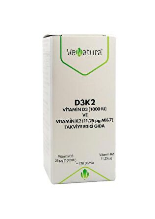 VeNatura Vitamin D3 ve Menaquinon 7 11,25 mcg 20 ml