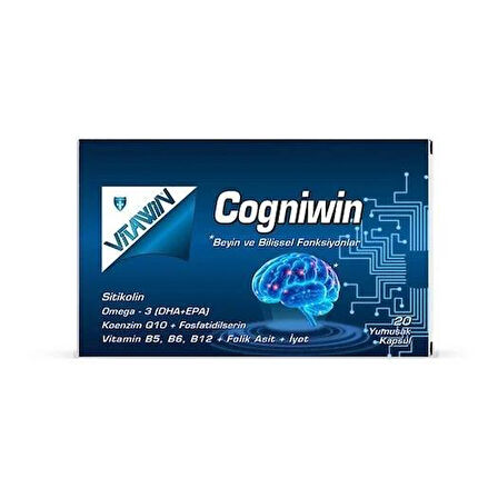 Vitawin Cogniwin Sitikolin DHA 20 Yumuşak Kapsül