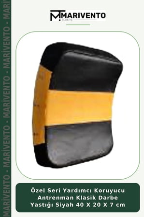 Özel Seri Yardımcı Koruyucu Antrenman Klasik Darbe Yastığı Siyah 40 X 20 X 7 cm