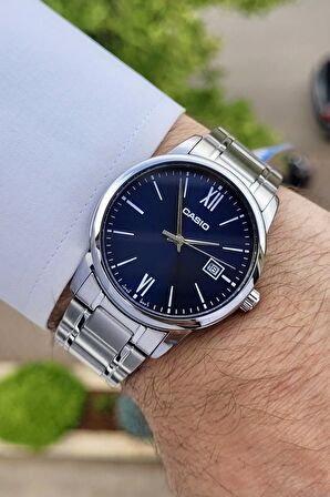 Casio CSISTE34 Kadranı Lacivert Kordonu Gümüş Renk Hediye Paketli Erkek Kol Saati