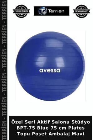 Özel Seri Aktif Salonu Stüdyo BPT-75 Blue 75 cm Plates Topu Poşet Ambalaj Mavi