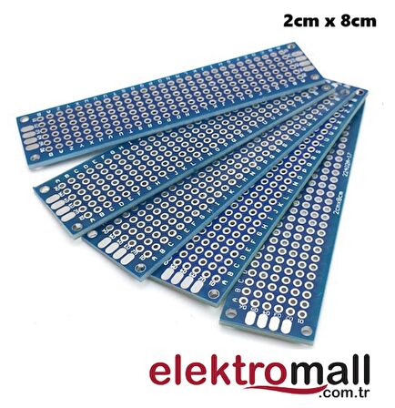 2X8CM MAVİ ÇİFT TARAFLI DELİKLİ PERTİNAKS PLAKET