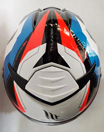 MT Kask Thunder 4sv Valiant A0 Gloss Pearl White - Iç Güneş Vizörlü M