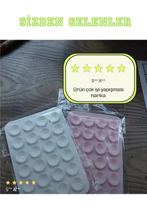 Vakumlu Silikon Vantuzlu Yapışkanlı Telefon Tutucu (1 ADET) Pembe Beyaz ( 1 ADET )