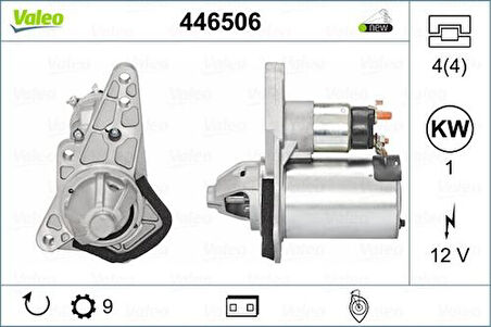 Valeo 446506 Marş Motoru Juke 1.6 2015-Qashqai 1.6 2007-2012 23300BC200