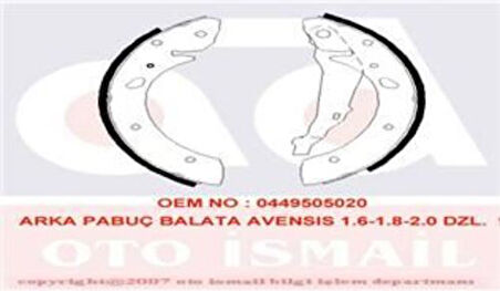 Valeo 562773 Arka Fren Balatası Pabuç Toyota Avensis 97-00 449505020