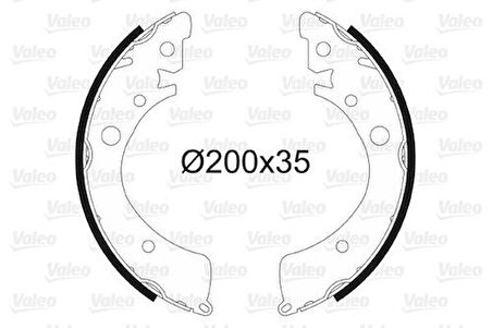 Valeo 562994 Fren Balatası Arka Kampana Civic V 91-95 Civic VI 95-01 Civic VII 01-05 Hr-V 98-Logo 99-02 200x36 3153S2H003