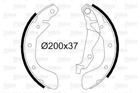 Valeo 564080 Arka Fren Balatası Kampana Kalos Aveo T200 T249 93740252