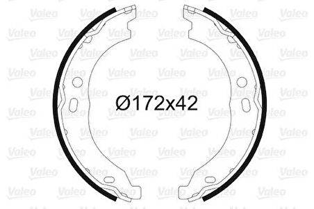 Valeo 564171 Arka Fren Pabuçlu Balata Ducato III Jumper III Boxer III 06-Ölçü 42x172 7364023
