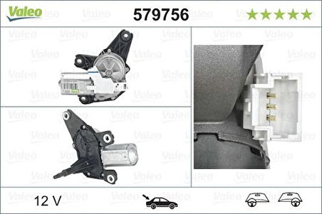 Valeo 579756 Silecek Motoru Arka Megane II 03- 8200153458