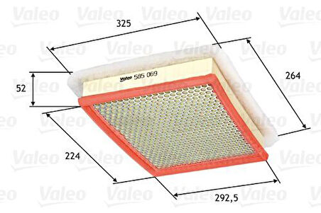 Valeo 585069 Hava Filtresi Opel Zafira B 1.9 CDTI 5834040