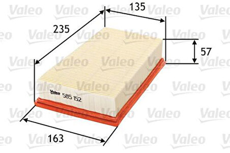 Valeo 585152 Hava Filtresi Nıssan Qashqaı 1.6 2.1