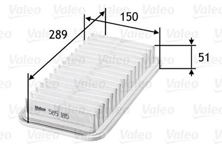 Valeo 585185 Hava Filtresi Toyota Corolla 1.4 1.6 VVT-I 178010D010