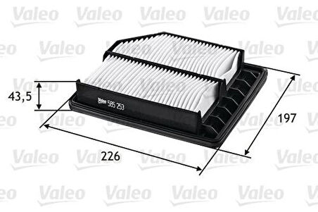 Valeo 585253 Hava Filtresi Honda Civic VIII 1.6L-Vtec-1.8I Fr-V 17220RNAA00