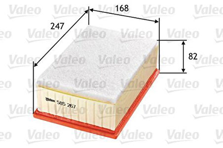Valeo 585267 Hava Filtresi Peugeot 307 2.0 HDI 135-Citroen C4 I 2.0 HDI 1444.CT