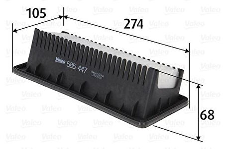 Valeo 585447 Hava Filtresi Hyundai i10 1.2I 281130X200