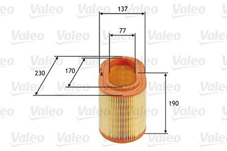 Valeo 585690 Hava Filtresi Hyundai H-1 2.5 Td-2.5 CRDI 281304A001