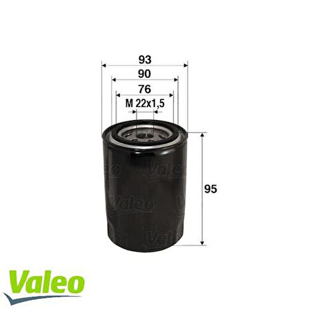 Valeo 586006 Yağ Filtresi Transit T12 T15 2.5 2.5TD 91-00 Connect 1.8TDCI 02-13 Focus 1.8TDCI 98-04 Atom Tip 4M5Q6714BA