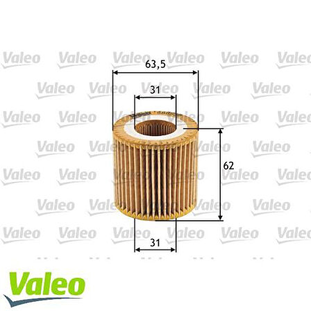 Valeo 586536 Yağ Filtresi Polo 02-09 Fo05-Touran Cordoba 02-Toledo 02-Ibiza IV V 02-Fabia 02-08 03D198819A