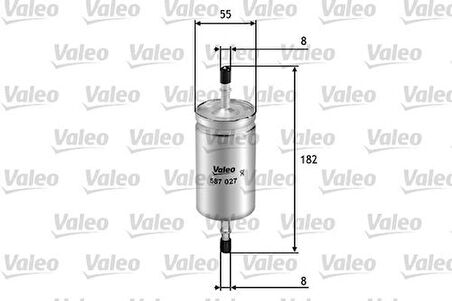 Valeo 587027 Yakıt Filtresi Volvo S40 1.6 1.8 2.0 2.4 T5 04 C30 V50 C70 2.4I 06 Focus 1.6 1.8 98-04 2.0 04 1465324