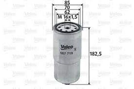 Valeo 587073 Yakıt Filtresi Freelander 1 L314 Td4 00 06