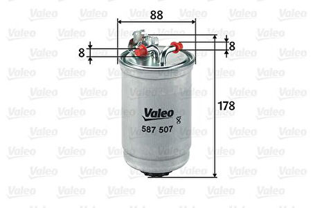 Valeo 587507 Yakıt Filtresi Mazot Volkswagen Golf III 1.9-Transporter-Jetta-Caddy 6N0127401R