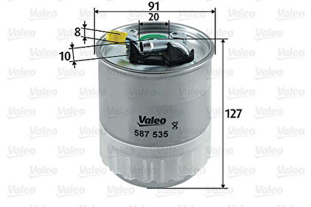 Valeo 587535 Yakıt Filtresi Mercedes OM642 W204 C219 W164 W463 Vito W639 Sprinter 906 6420920101