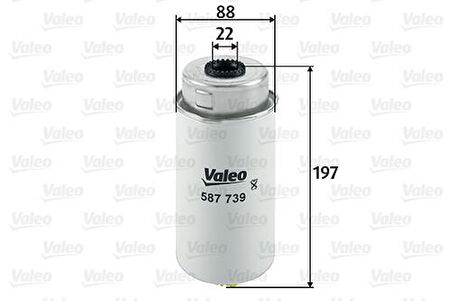 Valeo 587739 Mazot Filtresi Transit V347 2.2TDCI 2.4TDCI 110Ps 115Ps 130Ps 140Ps 3.2TDCI 200Ps 06-11 6C119176AB