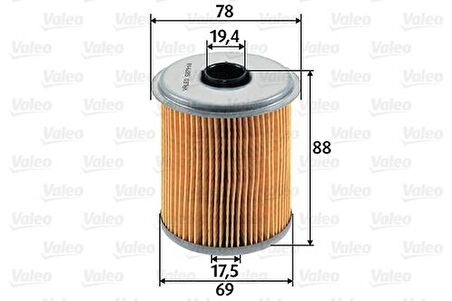 Valeo 587910 Yakıt Filtresi Mazot Renault Clio I 1.9 D-M Gane I 1.9 D 7701204497