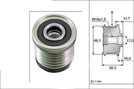 Valeo 588029 Alternatör Kasnağı Trafic II Master II Laguna Megane 1.9 2.1 93190868
