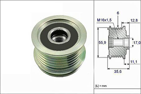 Valeo 588032 Alternatör Kasnağı A4 01-05 A6 02-05 Alt ALZ Bfb 06B903119D