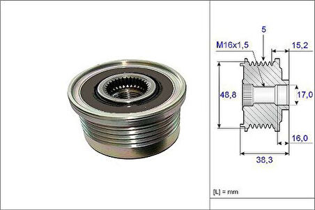 Valeo 588038 Alternatör Kasnağı Movano Trafic II Master 1.9 DCI 93190867