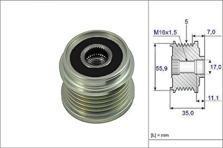 Valeo 588041 Alternatör Kasnağı Passat 1.6 1.8 1.8T 96- 038903119P