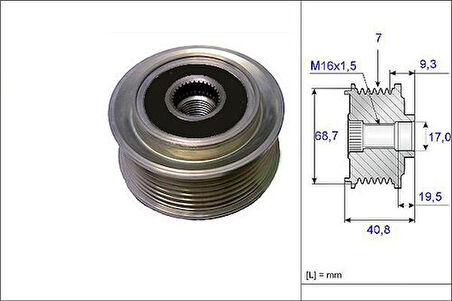 Valeo 588075 Alternatör Kasnağı Kia Sorento D373224A001