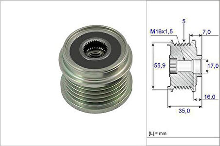 Valeo 588099 Alternatör Kasnağı Passat 1.8T 96- 058903119C