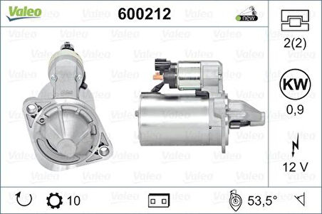 Valeo 600212 Marş Motoru 12V 8 Diş 0.90 KW Hyundai Elantra Accent Blue 1.4 i20 I30 Kia Ceed Cerato Soul 1.5 1C1O7540AE