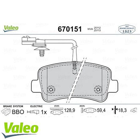 Valeo 670151 Arka Fren Balatası Takım Master III 10-2.3 DCI Movano B 10-2.3 CDTI 4420066