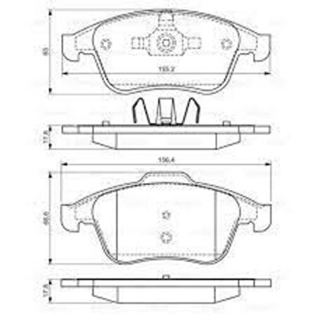 Valeo 670215 Ön Fren Balatası Takım Renault Megane III 10-Grand Scenic III 10-Laguna III 07-1.2 TCE 1.4 1.5 DCI 1.6 DCI 2.0 DCI 410600032R