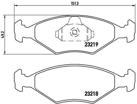 Valeo 670423 Ön Disk Fren Balatası Fiat Albea 1.3D 06 03-12 11 Fiat Palio 1.2 06 96-10 02 71738158