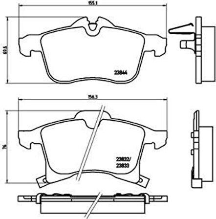 Valeo 670454 Disk Fren Balatası Ön Chevrolet GM Astra 2.2 2.0D- Opel Astra 1.6 1.8 2.0 2.2 2.0D 2.2D 98 1605035