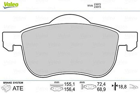 Valeo 670479 Ön Fren Balatası Volvo S60 01-S80 98 06 V70 I II 97-XC70 00- 272401