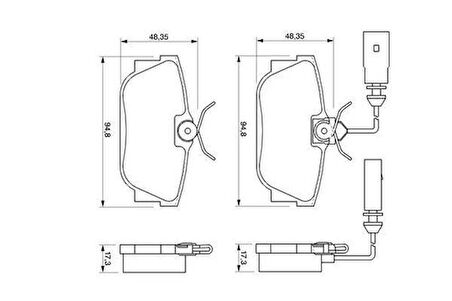 Valeo 670482 Arka Balata Fişsiz Transporter T4 Caravelle Sharan 7D0698451